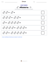 Allosaurus printable worksheet preview