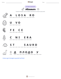 Anteprima della scheda stampabile di Allosauro