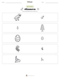 Allosaurus printable worksheet preview