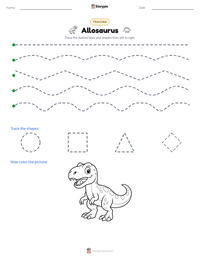 Allosaurus printable worksheet preview