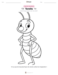 Aperçu de la feuille de travail imprimable Termite