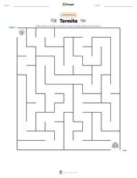 Aperçu de la feuille de travail imprimable Termite