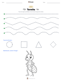 Aperçu de la feuille de travail imprimable Termite