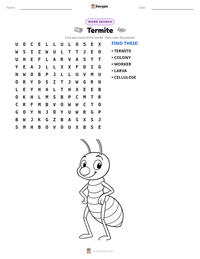 Termite printable worksheet preview