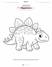 Stegosaurus çocuklar için boyama sayfası