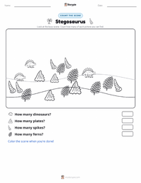 Stegosaurus printable worksheet preview