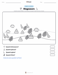 Anteprima della scheda stampabile di Stegosaurus