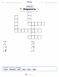 Stegosaurus printable worksheet preview