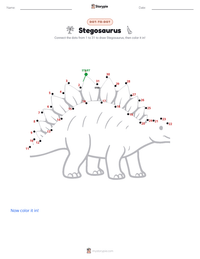 Stegosaurus printable worksheet preview