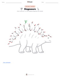 Anteprima della scheda stampabile di Stegosaurus