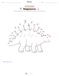 Stegosaurus afdrukbare werkblad voorbeeld