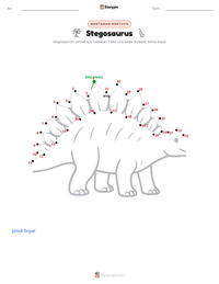 Stegosaurus yazdırılabilir çalışma sayfası önizlemesi