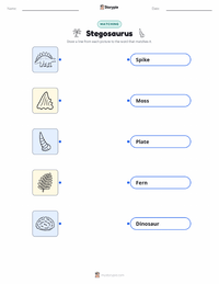 Stegosaurus printable worksheet for kids