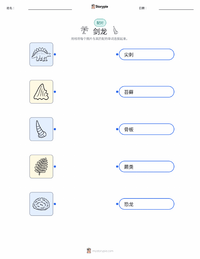 剑龙 可打印工作表，适合儿童