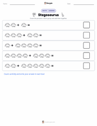 Stegosaurus printable worksheet preview