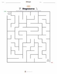 Stegosaurus printable worksheet preview