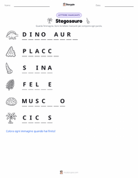 Anteprima della scheda stampabile di Stegosaurus