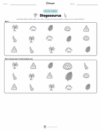 Stegosaurus druckbare Arbeitsblatt Vorschau