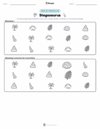 Stegosaurus afdrukbare werkblad voorbeeld