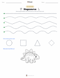 Stegosaurus druckbare Arbeitsblatt Vorschau