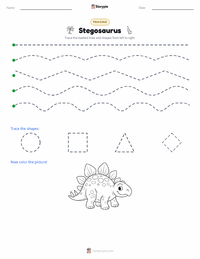 Stegosaurus printable worksheet preview