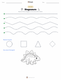Anteprima della scheda stampabile di Stegosaurus