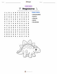 Stegosaurus druckbare Arbeitsblatt Vorschau