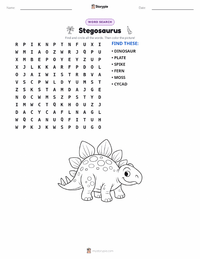 Stegosaurus printable worksheet preview