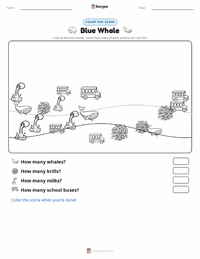 Blue Whale printable worksheet preview