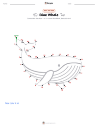 Blue Whale printable worksheet preview