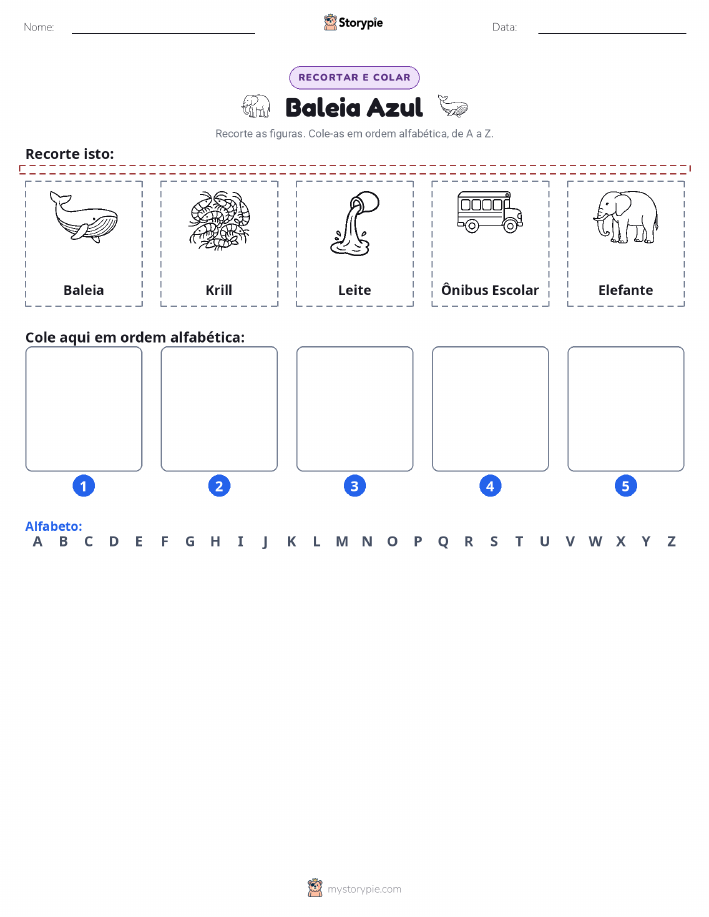 Recortar & Colar Alfabeto