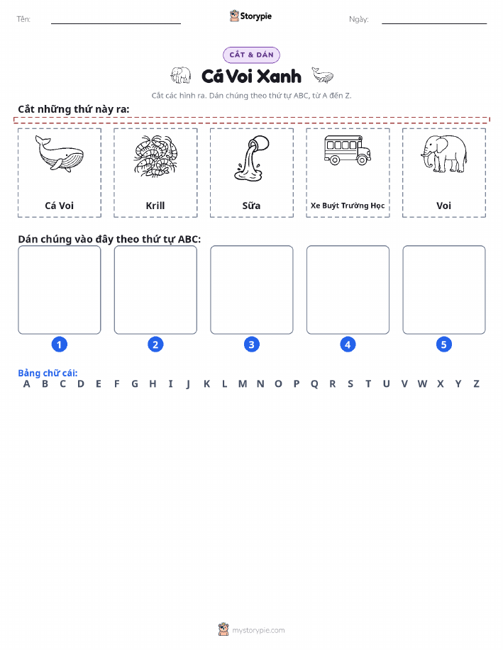 Cắt & Dán Chữ Cái
