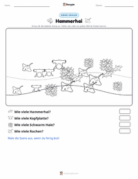 Hammerhai druckbare Arbeitsblatt Vorschau