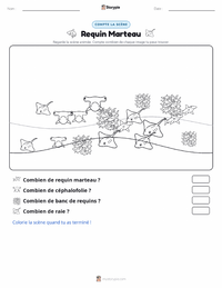 Aperçu de la feuille de travail imprimable Requin-marteau