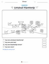 Çekiç Başlı Köpekbalığı yazdırılabilir çalışma sayfası önizlemesi