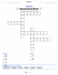 Hammerhead Shark printable worksheet preview
