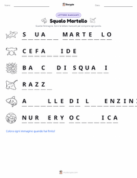 Anteprima della scheda stampabile di Squalo Martello