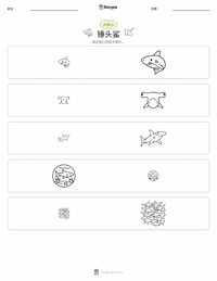 双髻鲨 可打印工作表预览