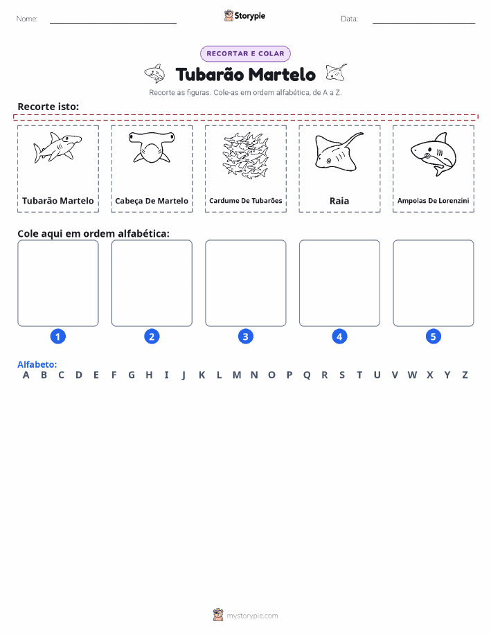 Recortar & Colar Alfabeto
