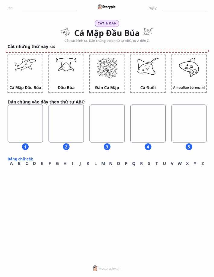 Cắt & Dán Chữ Cái