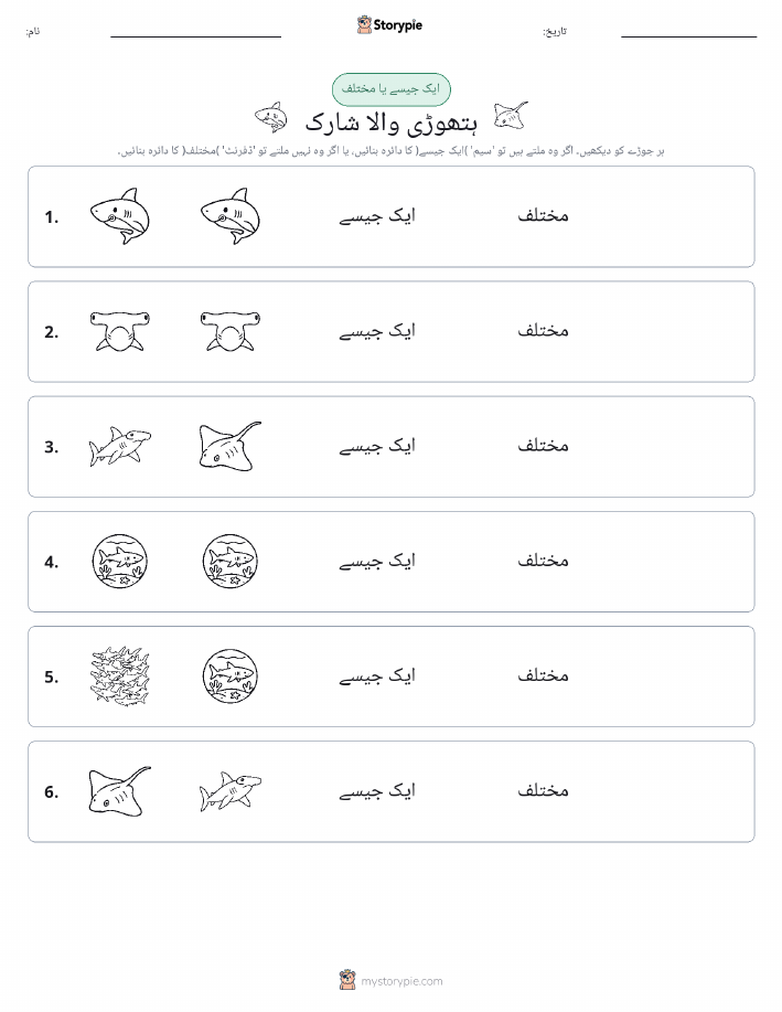ایک جیسا یا مختلف