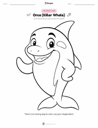 Orca (Killer Whale) coloring page for kids