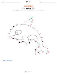 Orca (Schwertwal) druckbare Arbeitsblatt Vorschau