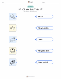 Tài liệu in sẵn Cá voi sát thủ (Orca) cho trẻ em