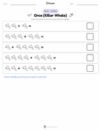 Orca (Killer Whale) printable worksheet preview