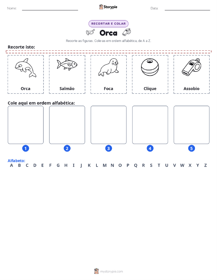 Recortar & Colar Alfabeto