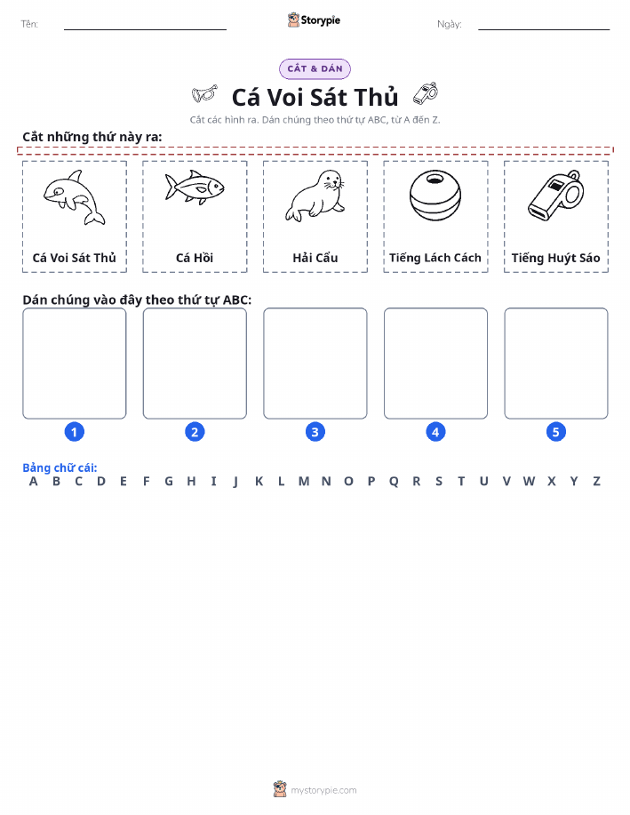 Cắt & Dán Chữ Cái
