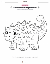Ankylosaurus magniventris coloring page for kids