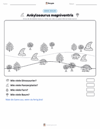 Ankylosaurus magniventris druckbare Arbeitsblatt Vorschau