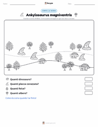 Anteprima della scheda stampabile di Ankylosaurus magniventris